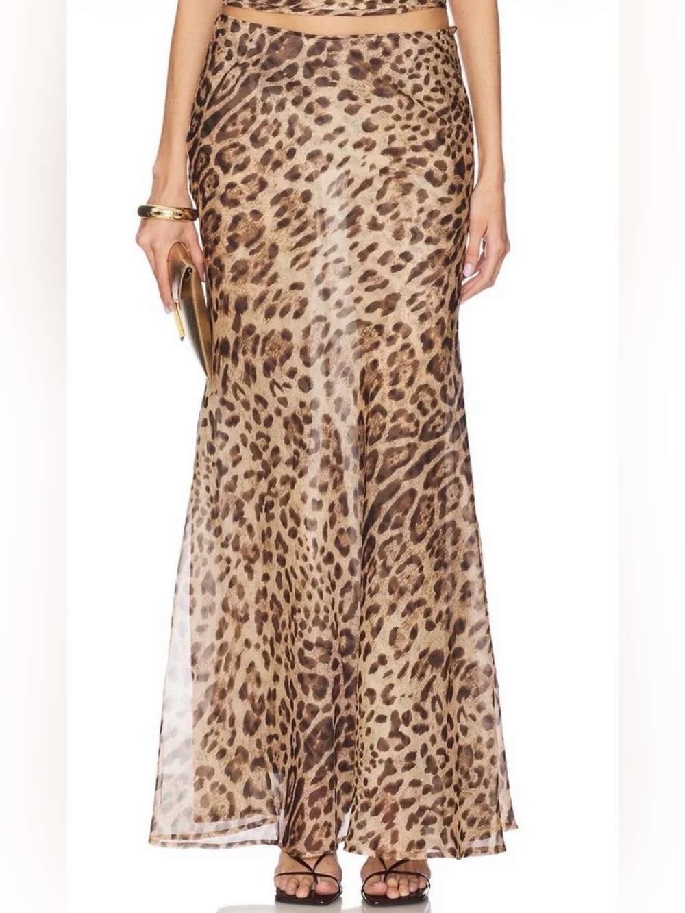 Bardot Leopard Print Maxi Skirt